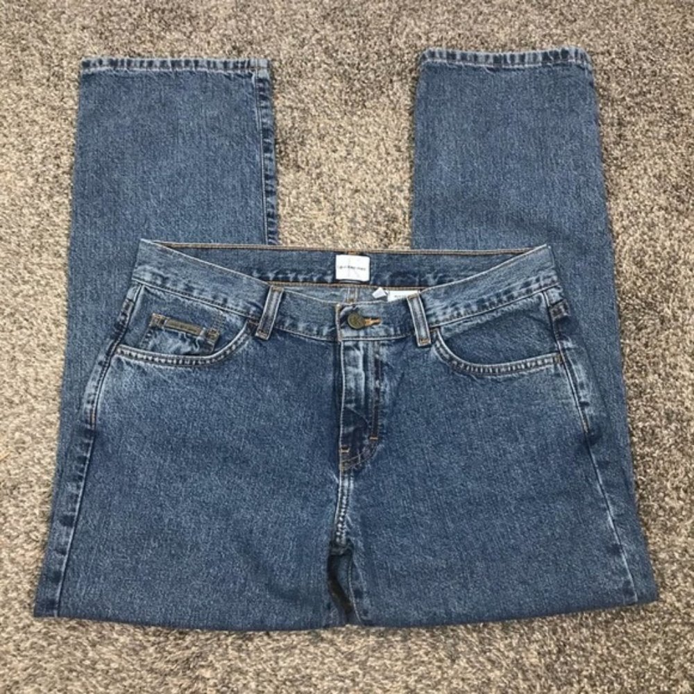 Calvin Klein Jeans medium wash Capri double stone